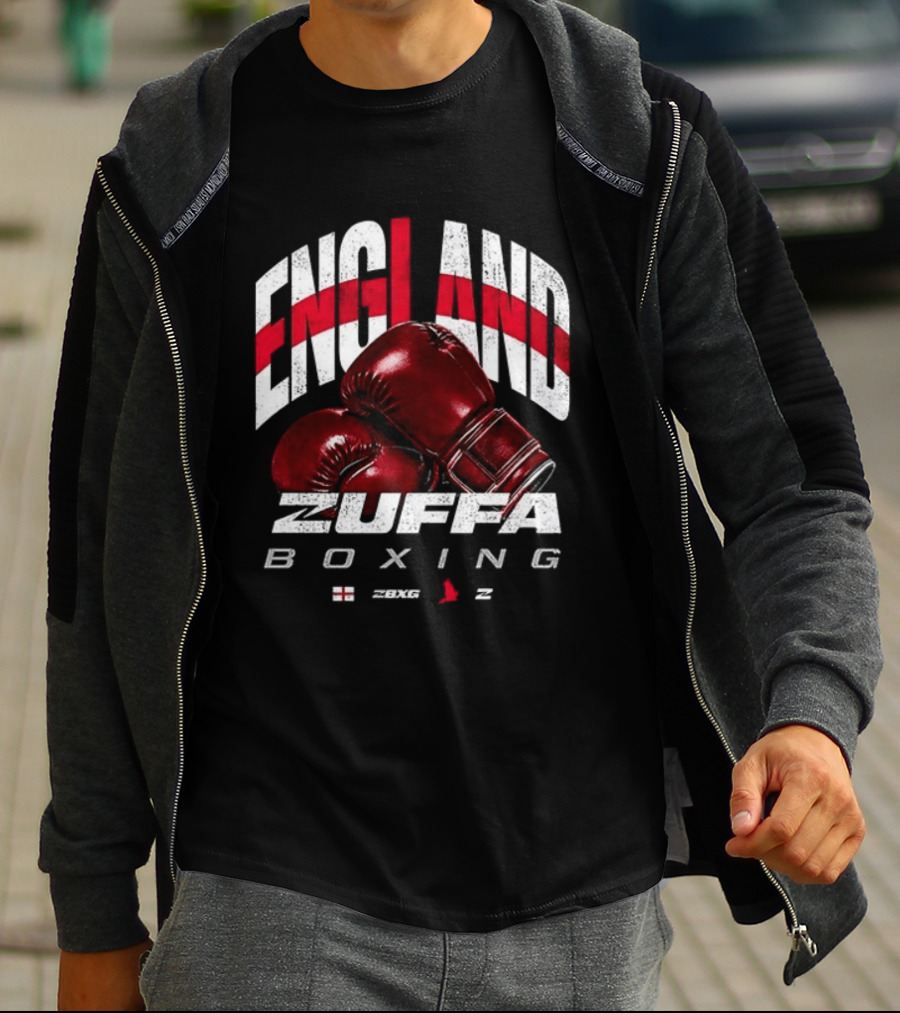England Zuffa Boxing Gloves Flag T-Shirt