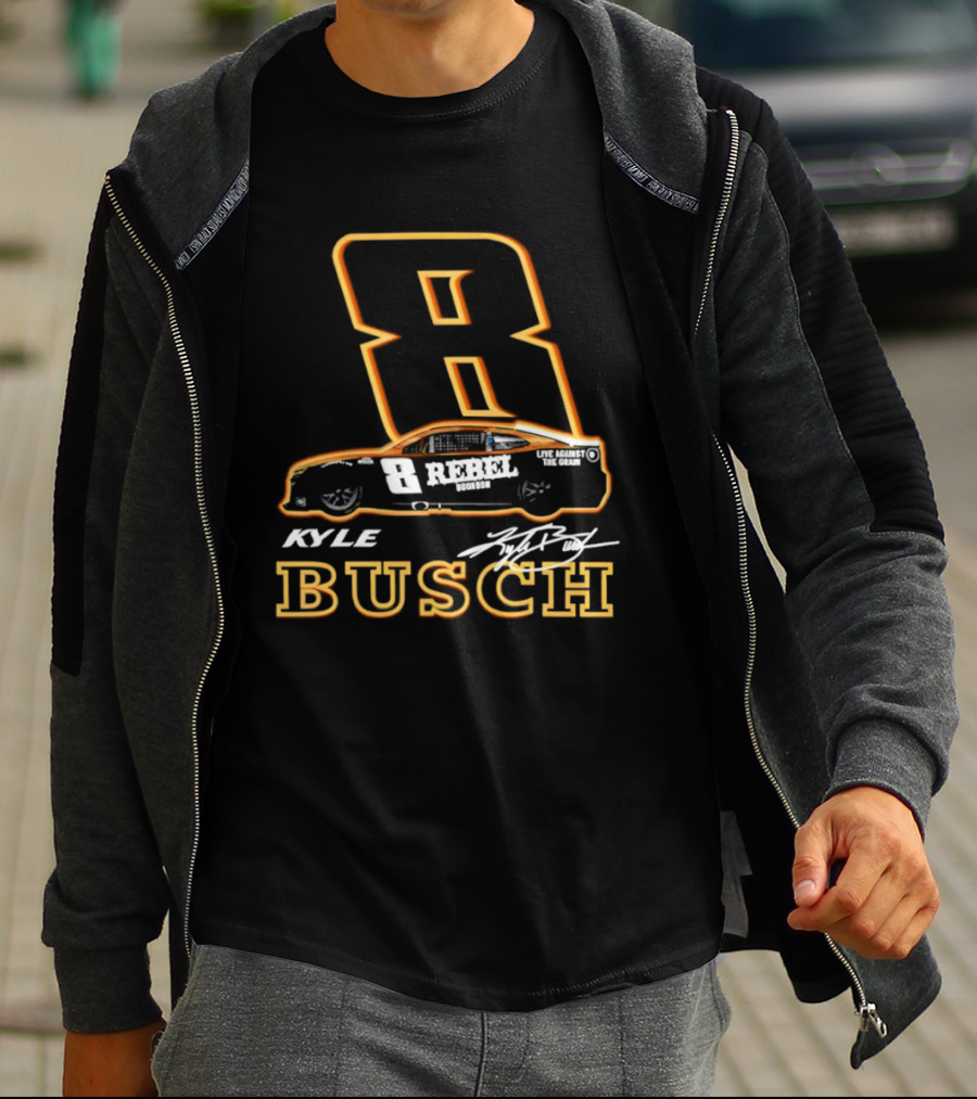 Kyle Busch 8 Rebel NASCAR Racing Car T-Shirt