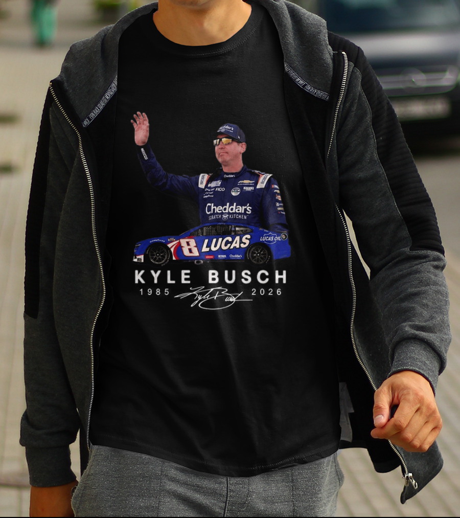 Kyle Busch NASCAR 8 Lucas Oil Cheddar's Scratch Kitchen 2026 T-Shirt
