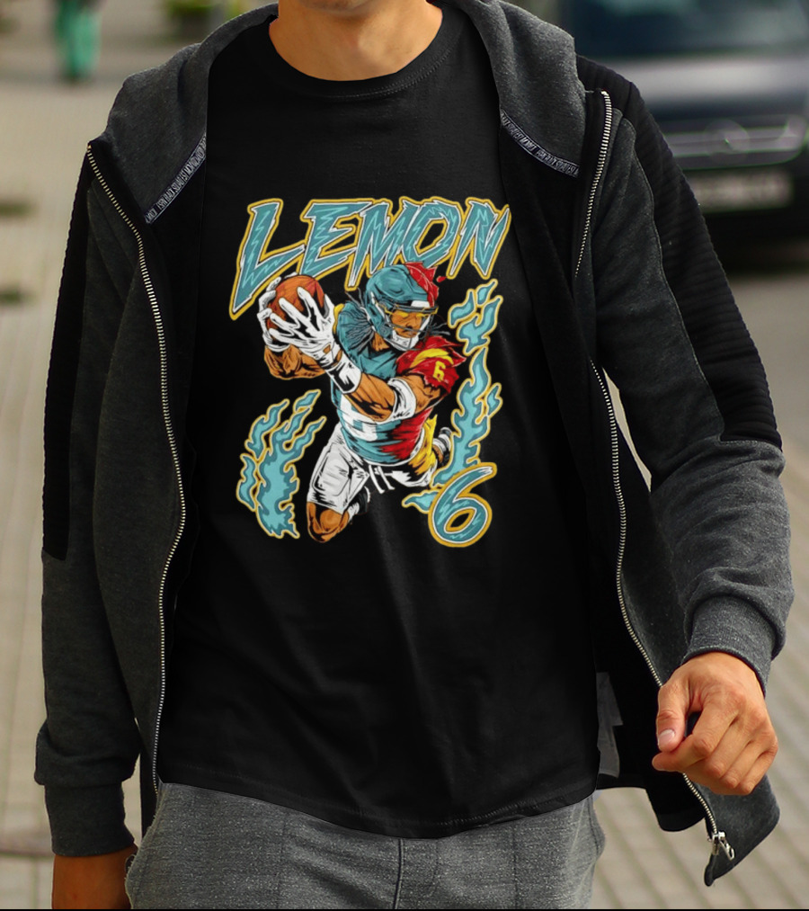 Philadelphia Eagles Football At Number 6 Makai Lemon Action T-Shirt