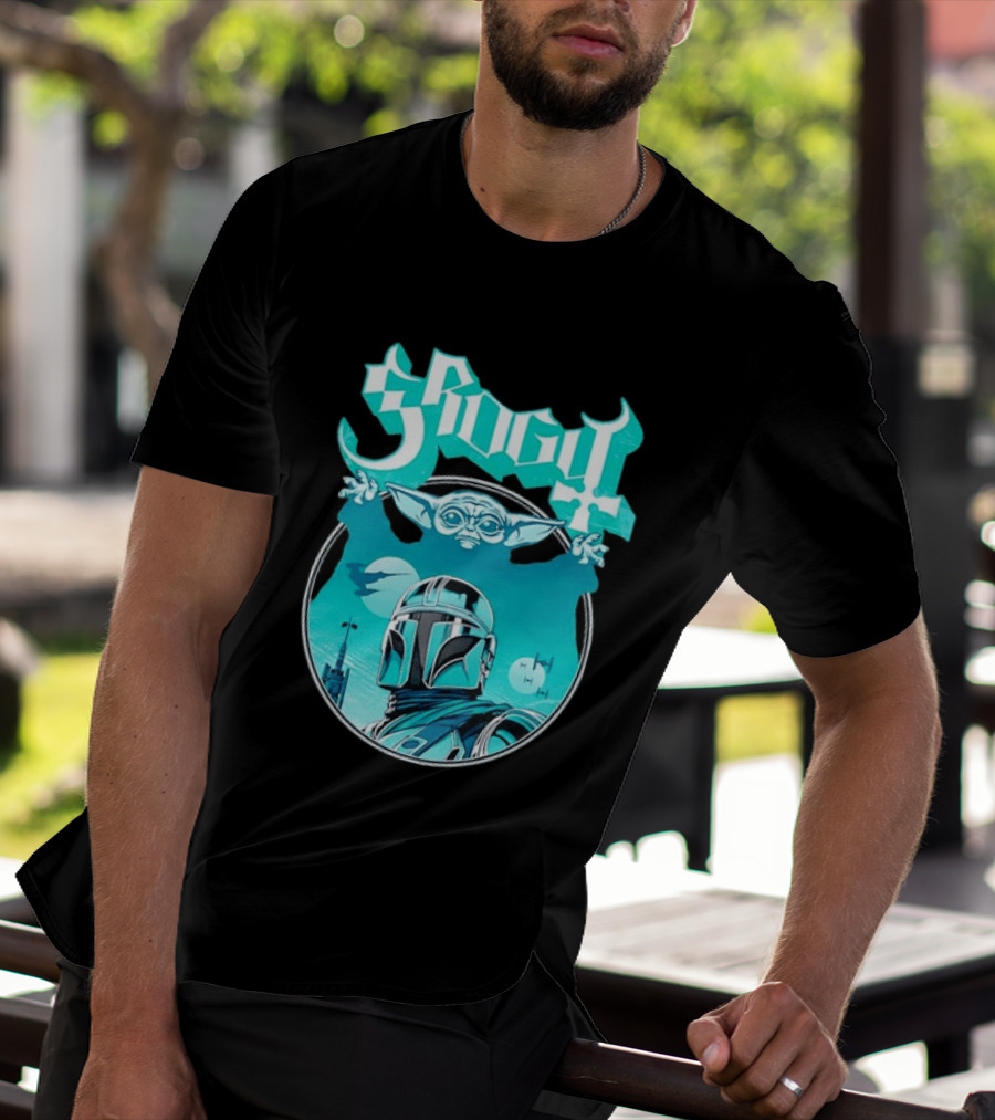 Grogu Mandalorian Ghost Band Star Wars T-Shirt