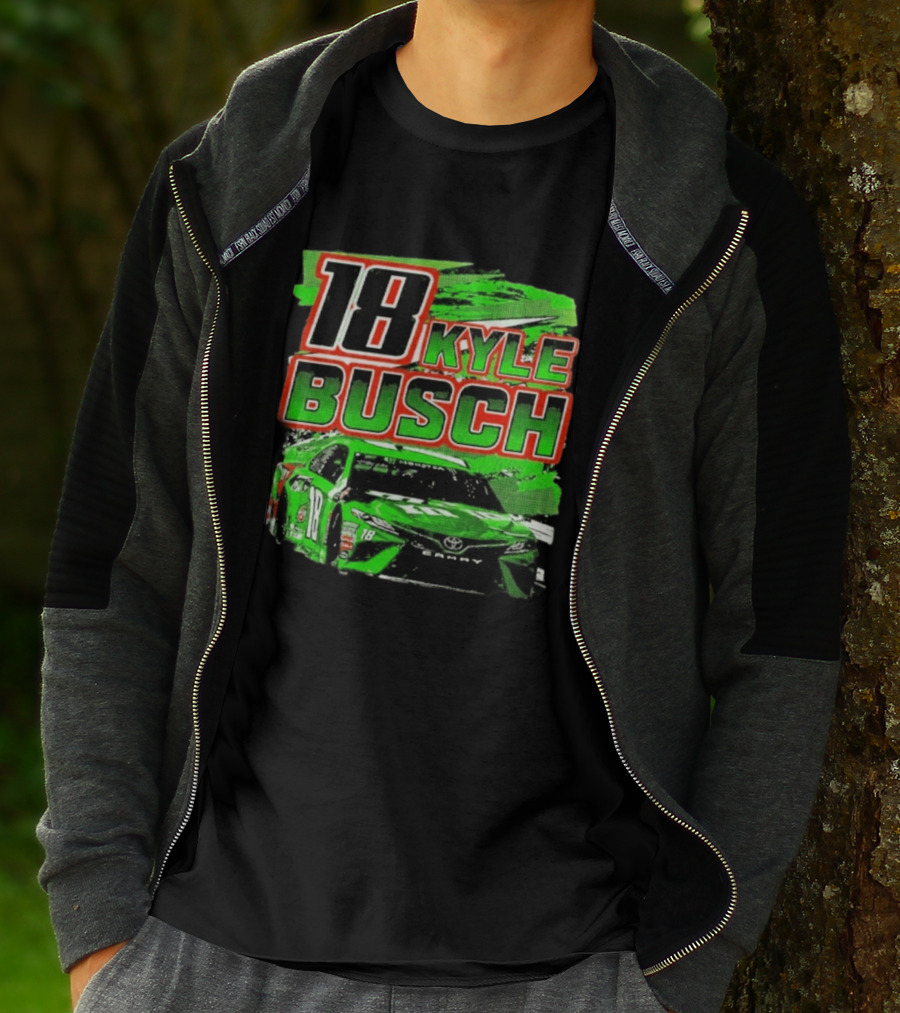 18 Kyle Busch Racing 2026 Green Car T-Shirt