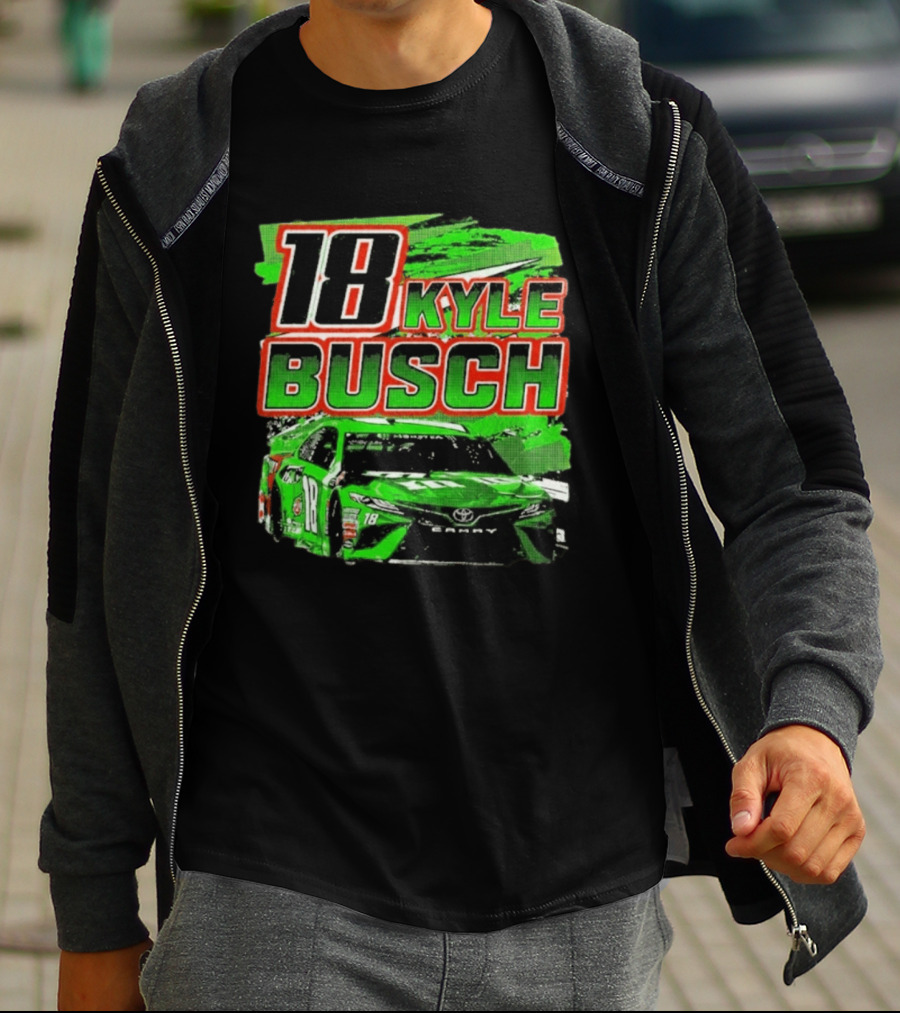 18 Kyle Busch Racing 2026 Green Car T-Shirt