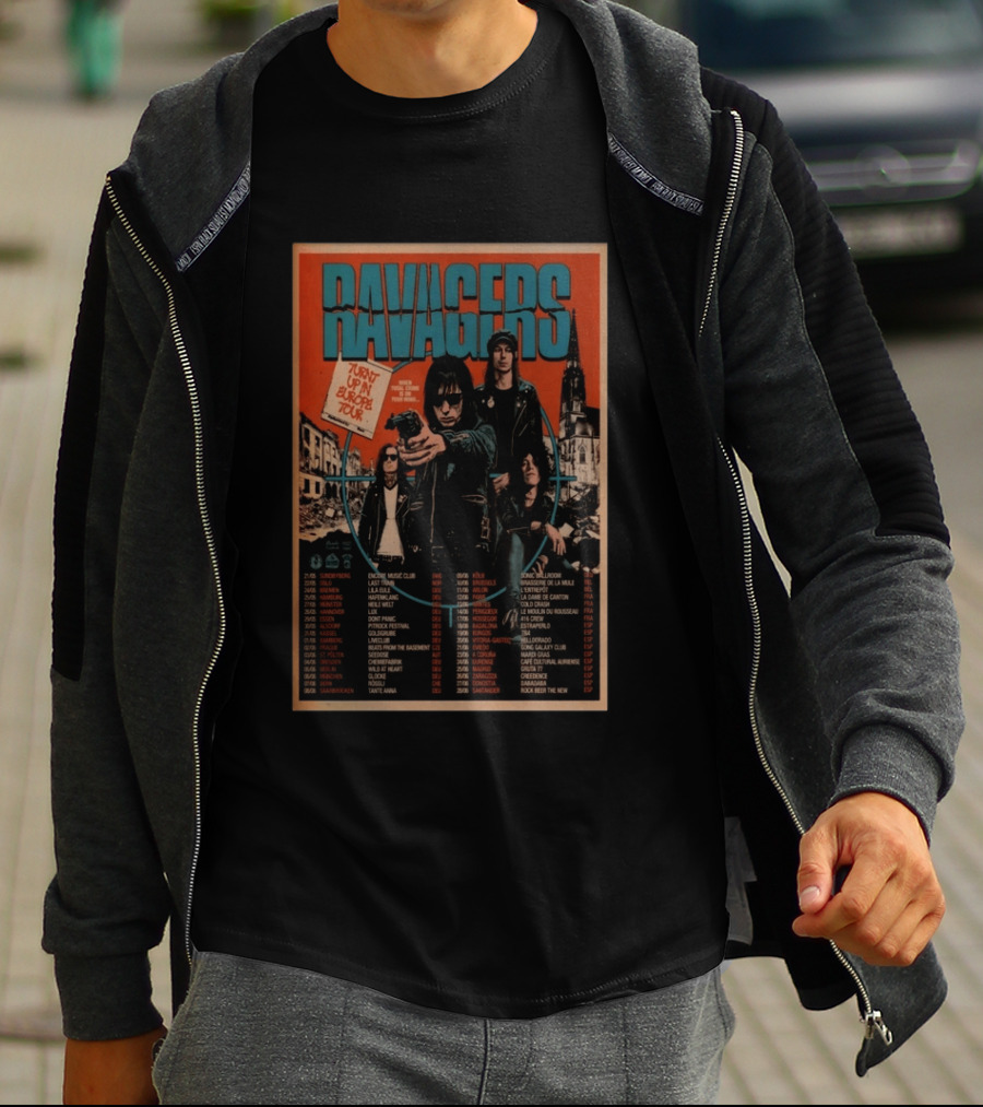 RAVAGERS Turnt Up In Europe 2026 Tour Dates And Cities T-Shirt