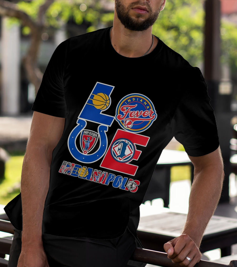 Indiana Fever Indianapolis Colts Inspired LOVE Indianapolis T-Shirt