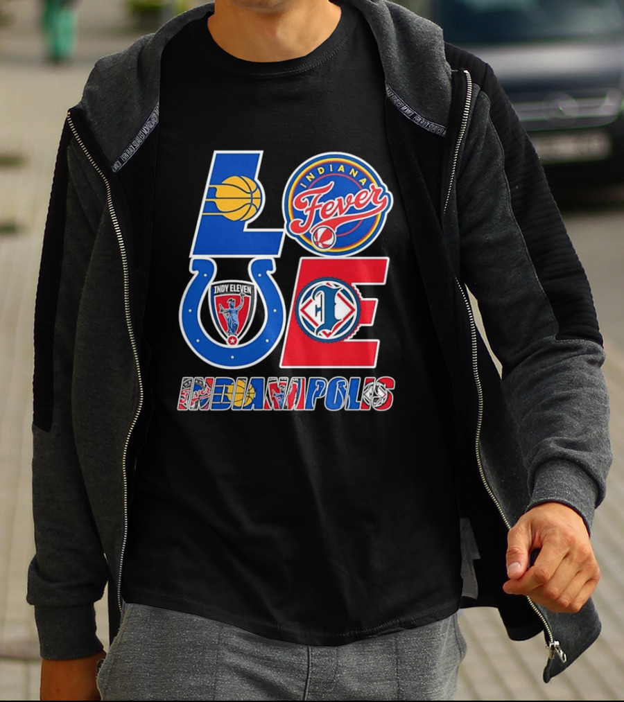 Indiana Fever Indianapolis Colts Inspired LOVE Indianapolis T-Shirt