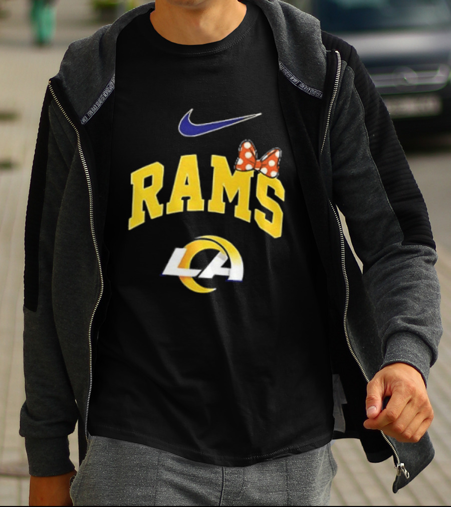 Los Angeles Rams Boo To You Fa Boo Lous Rugby Nike LA Bow T-Shirt