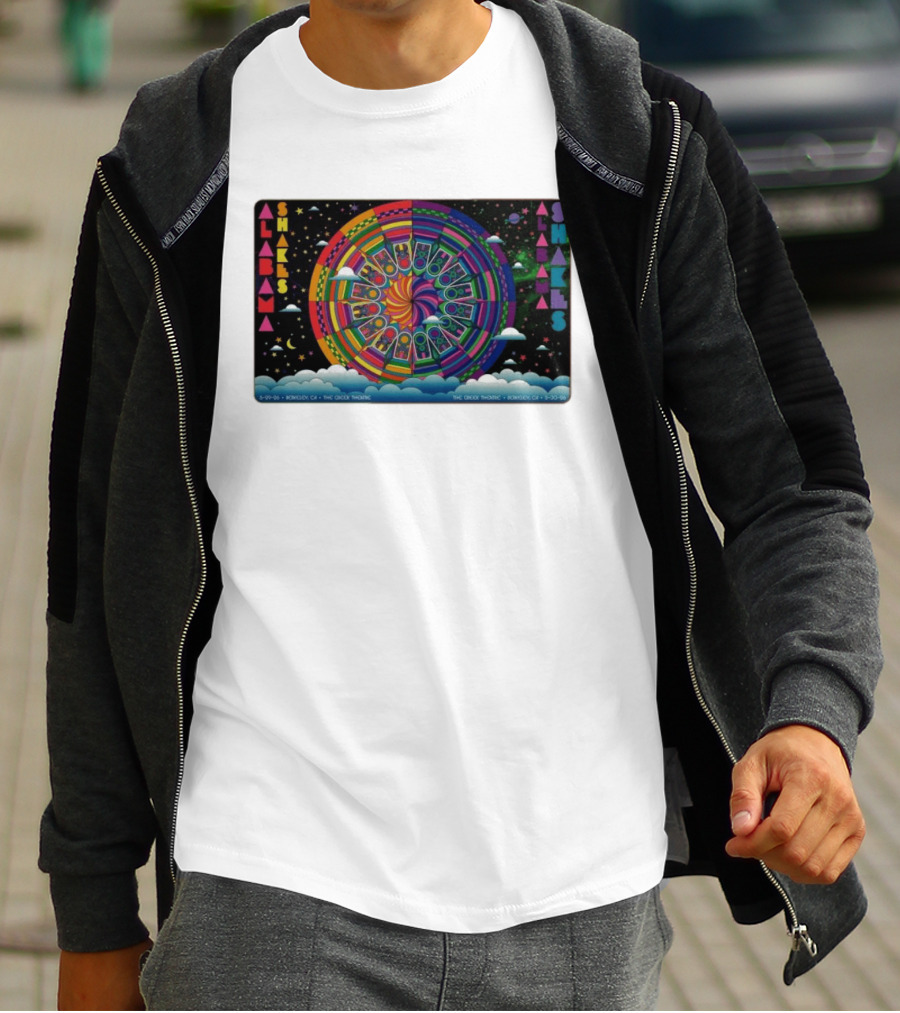 Alabama Shakes Concert The Greek Theatre Berkeley CA 5 29 26 Psychedelic Rainbow Spiral Clouds And Stars T-Shirt