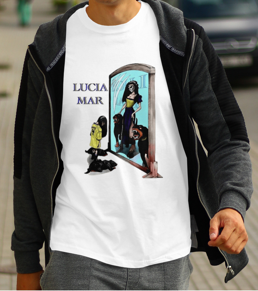 Dungeon Crawler Carl Lucia Mar Mirror Reflection With Dogs T-Shirt