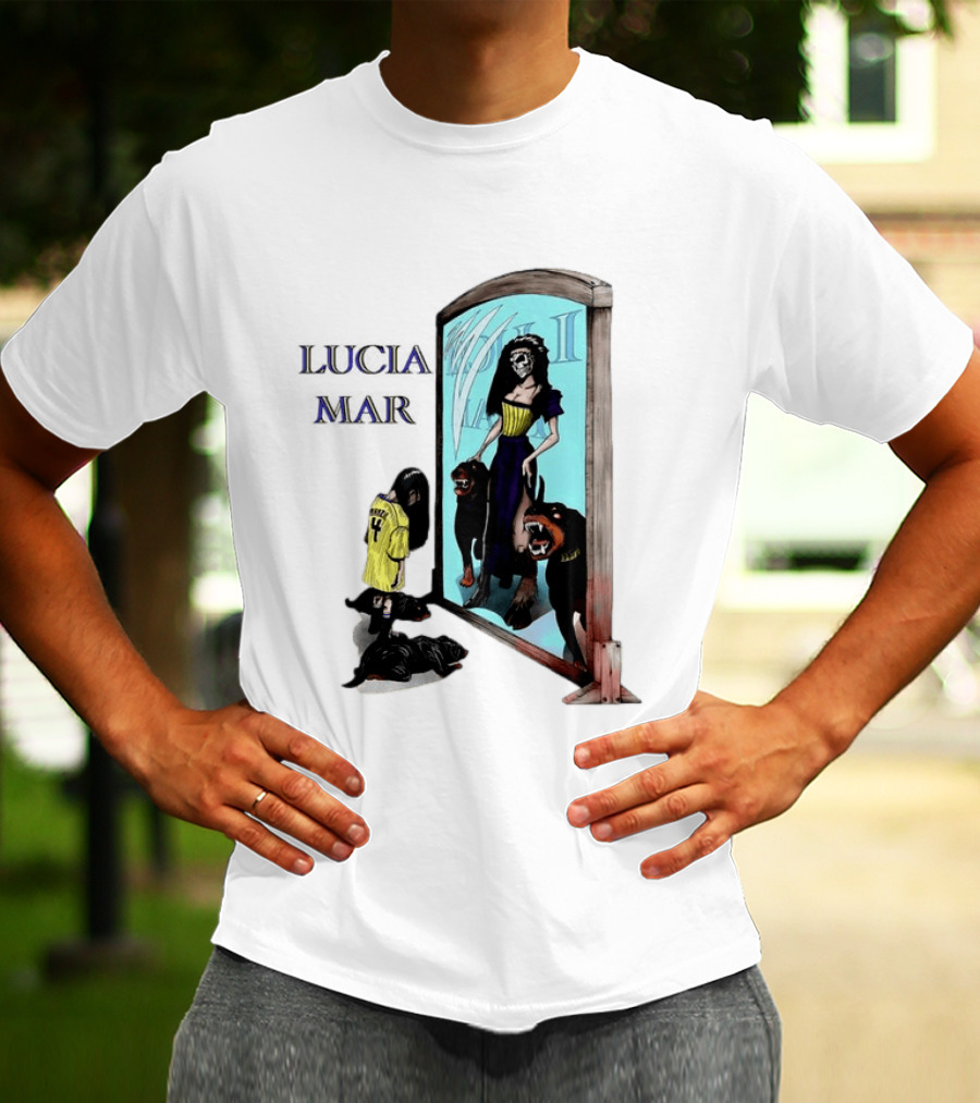 Dungeon Crawler Carl Lucia Mar Mirror Reflection With Dogs T-Shirt