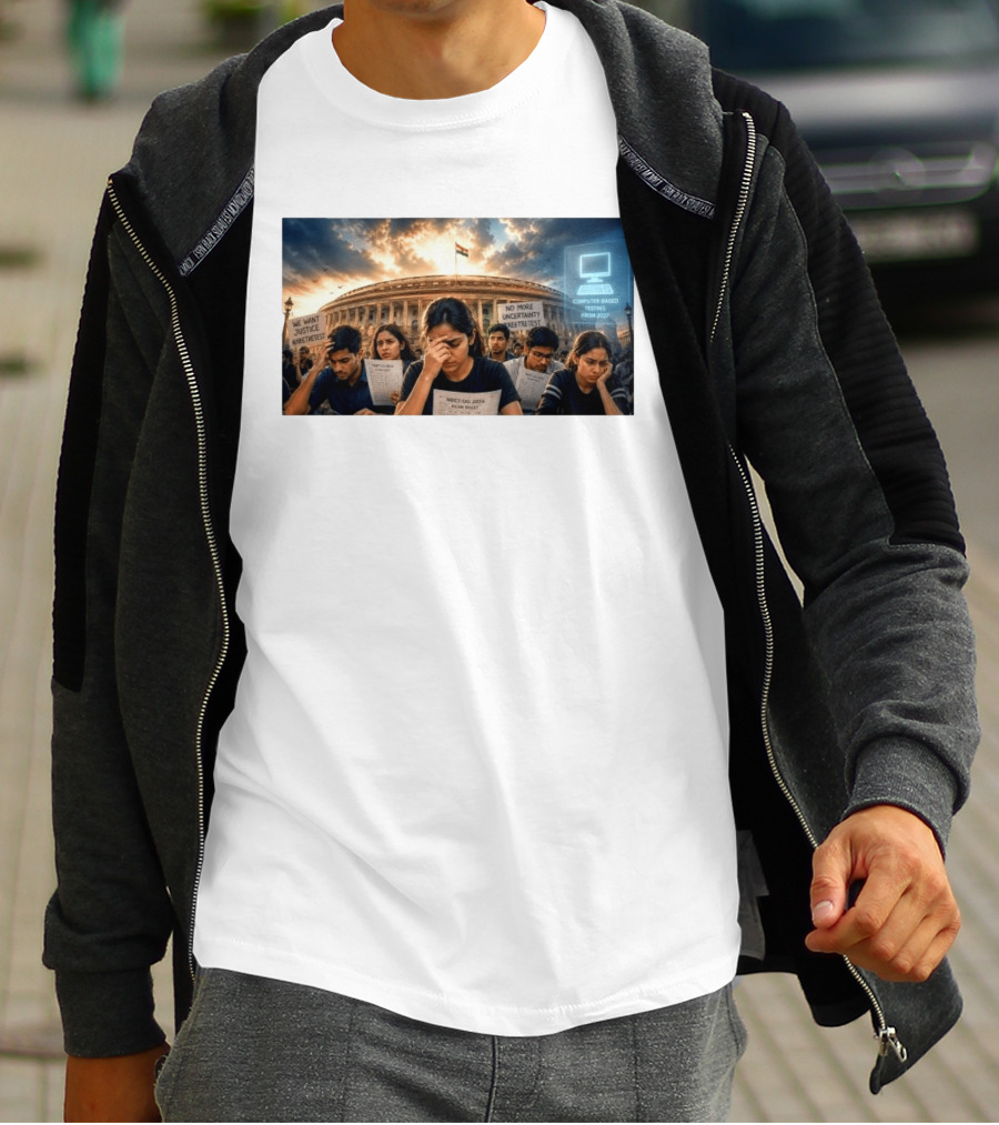 NTA Defends NEET Exam 2021 Retest Before Parliamentary Panel Amid Student Protests T-Shirt