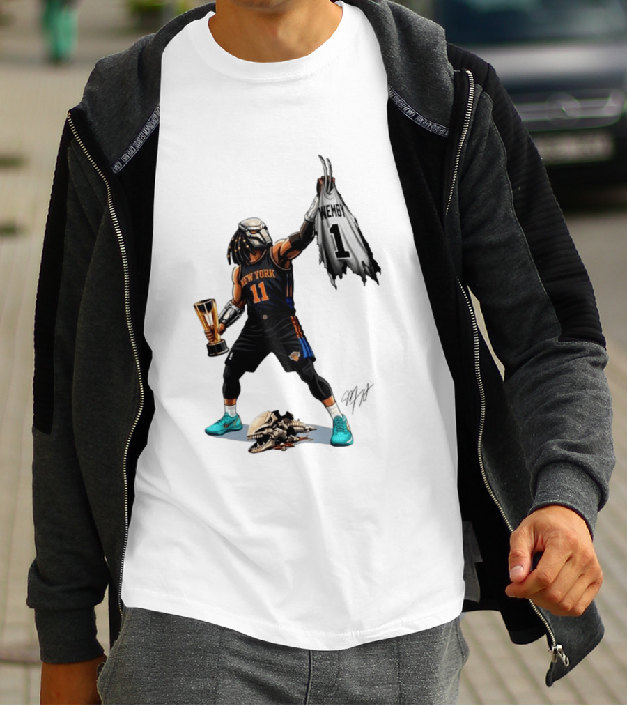Jalen Brunson New York Knicks Wemby NBA Basketball Cartoon 11 Trophy T-Shirt
