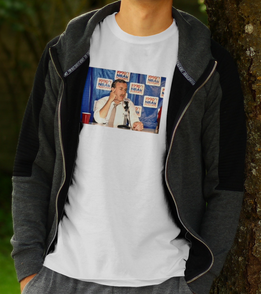 1990 NBA Playoffs Rick Adelman Press Conference T-Shirt