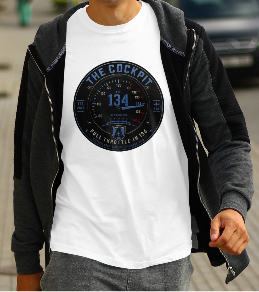 The Cockpit Aviators Full Throttle At Historic Crew Stadium Columbus Ohio Section 134 T-Shirt