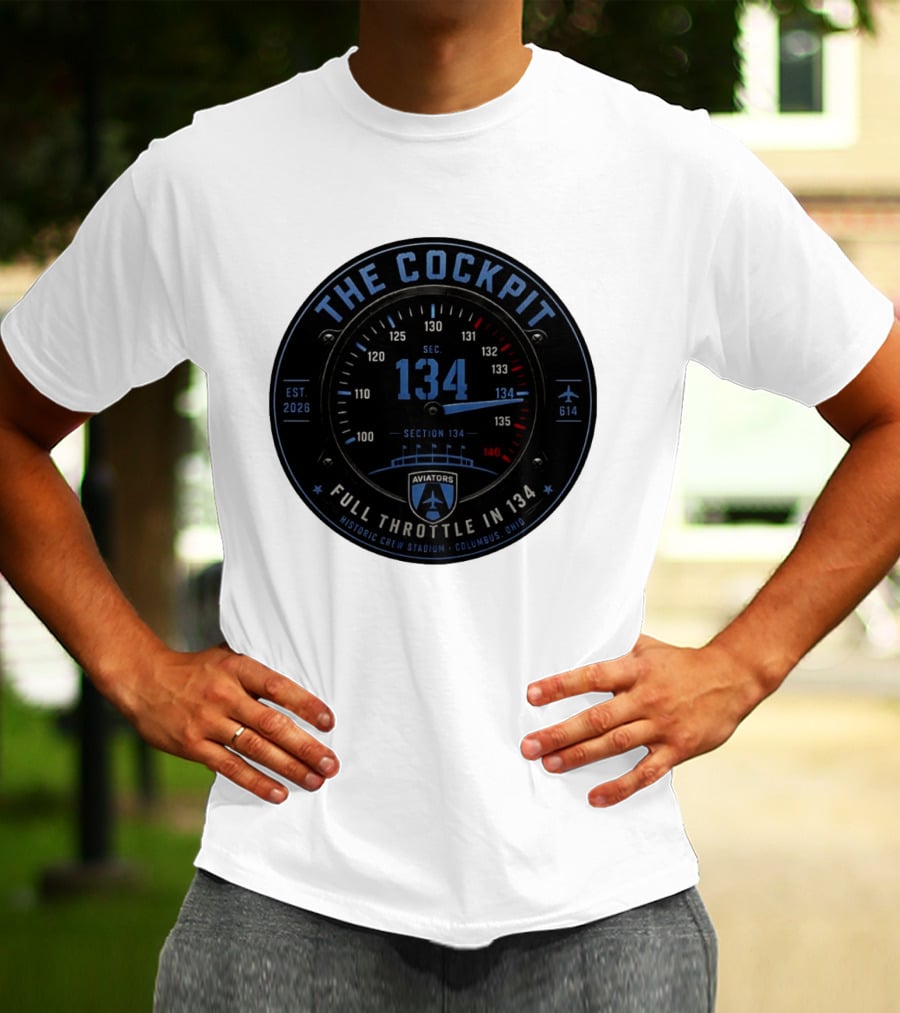 The Cockpit Aviators Full Throttle At Historic Crew Stadium Columbus Ohio Section 134 T-Shirt