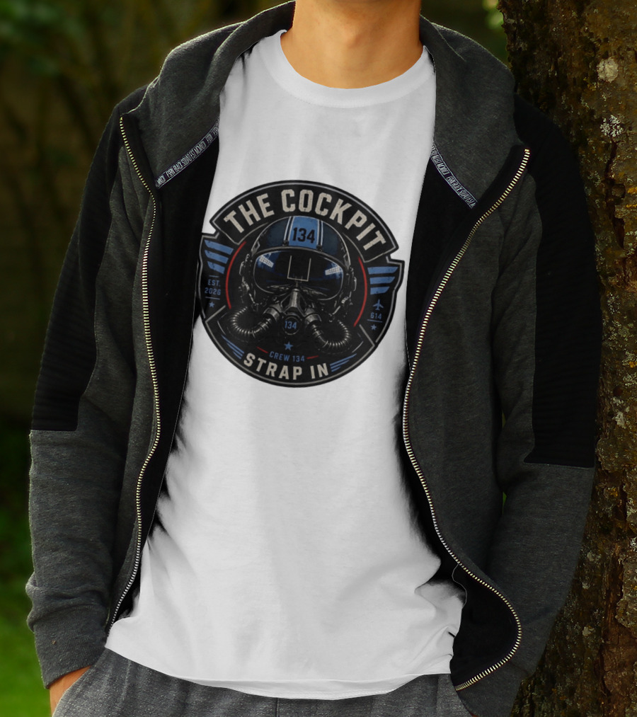 The Cockpit Strap In Crew 134 Football Helmet Est 2026 134 614 T-Shirt