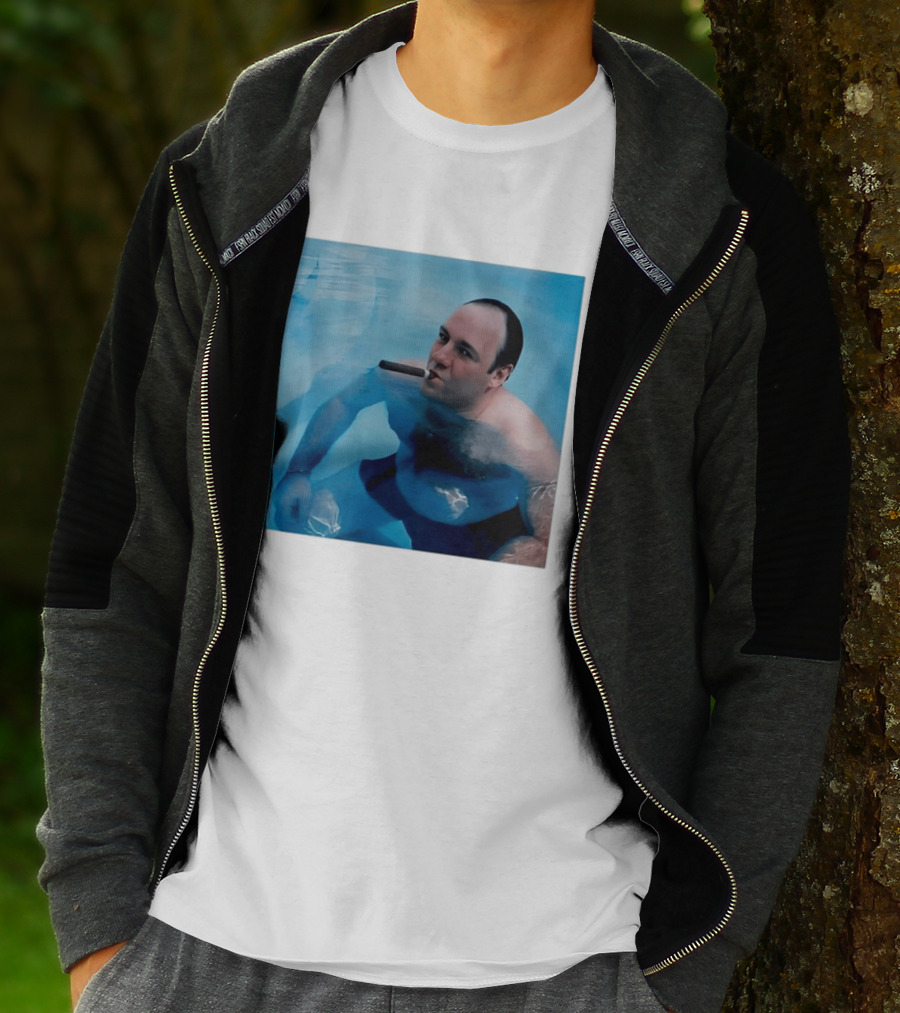 Tony Soprano The Sopranos Pool Scene Cigar Water Moment T-Shirt