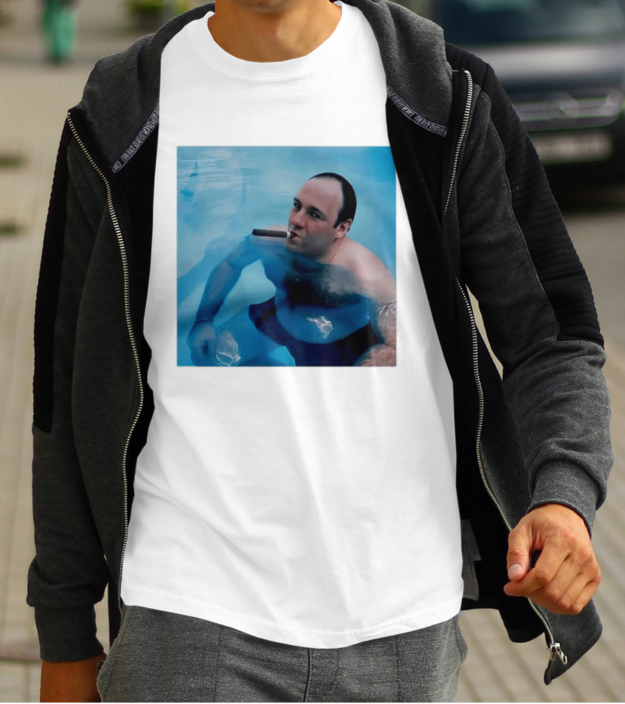 Tony Soprano The Sopranos Pool Scene Cigar Water Moment T-Shirt