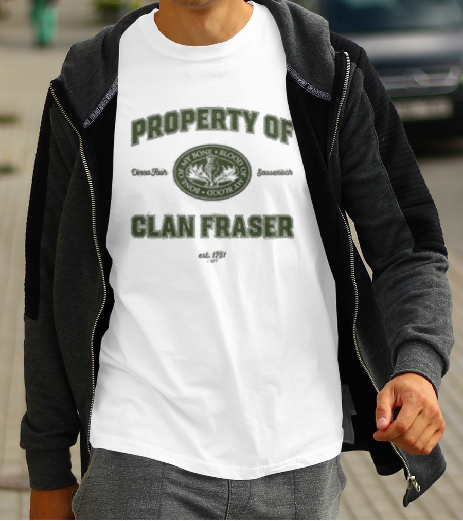 Outlander Property Of Clan Fraser Highland Scottish T-Shirt