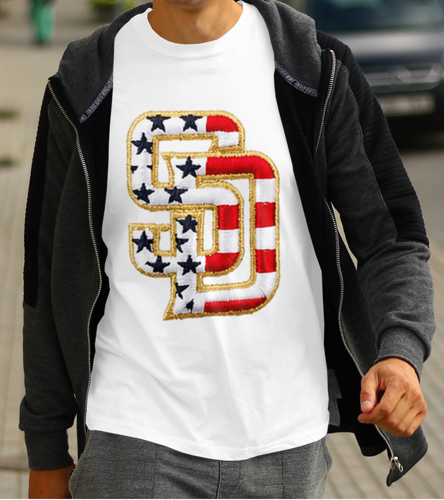 San Diego Padres America 250 Stars And Stripes SD Baseball Cap T-Shirt