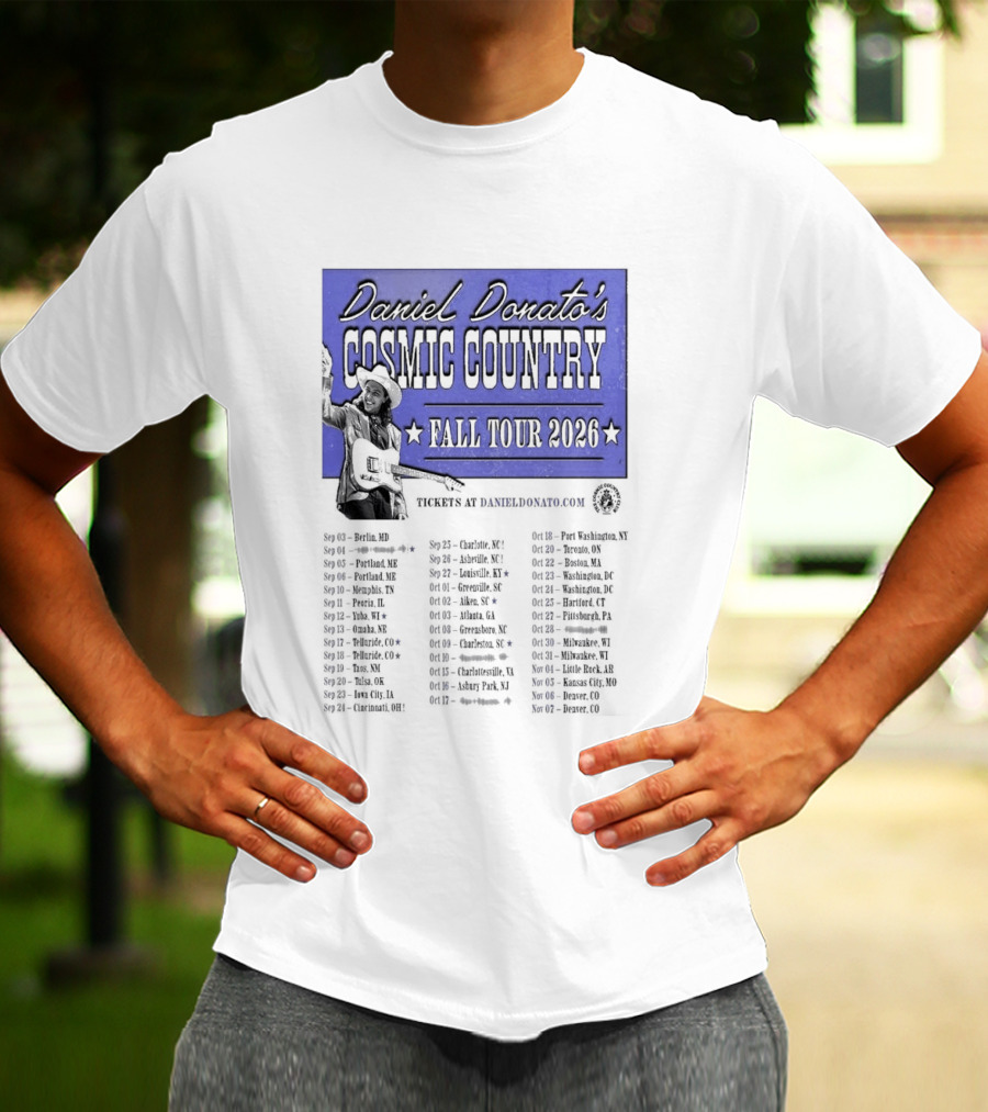 Daniel Donato Cosmic Country Fall Tour 2026 With Tour Dates T-Shirt