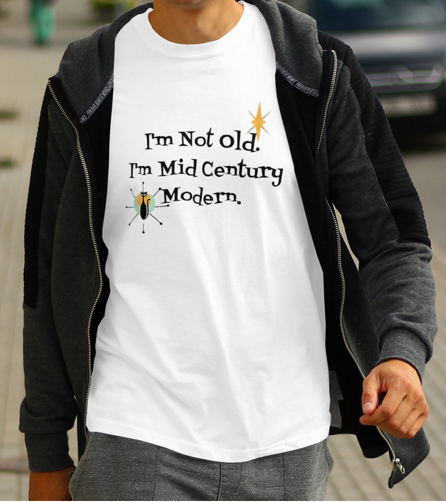 I'm Not Old I'm Mid Century Modern Starburst Beetle T-Shirt