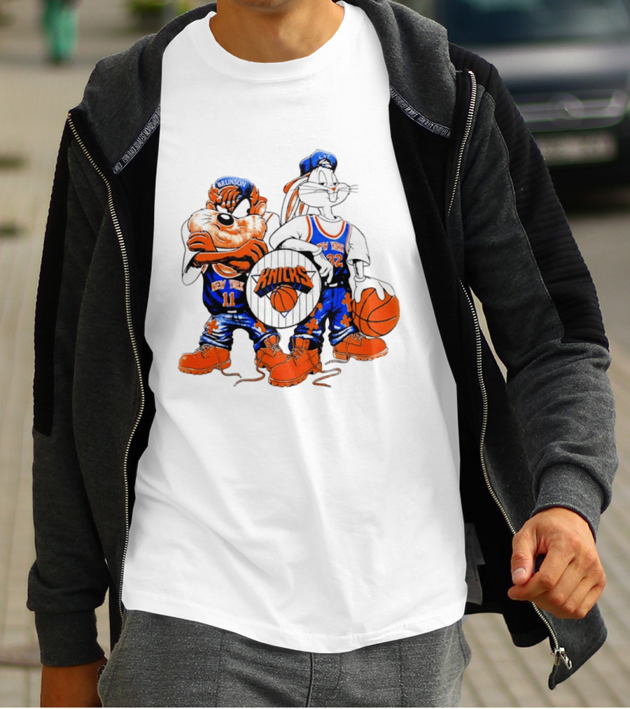 Taz Bugs Bunny New York Knicks Brunson Anthony Towns NBA T-Shirt
