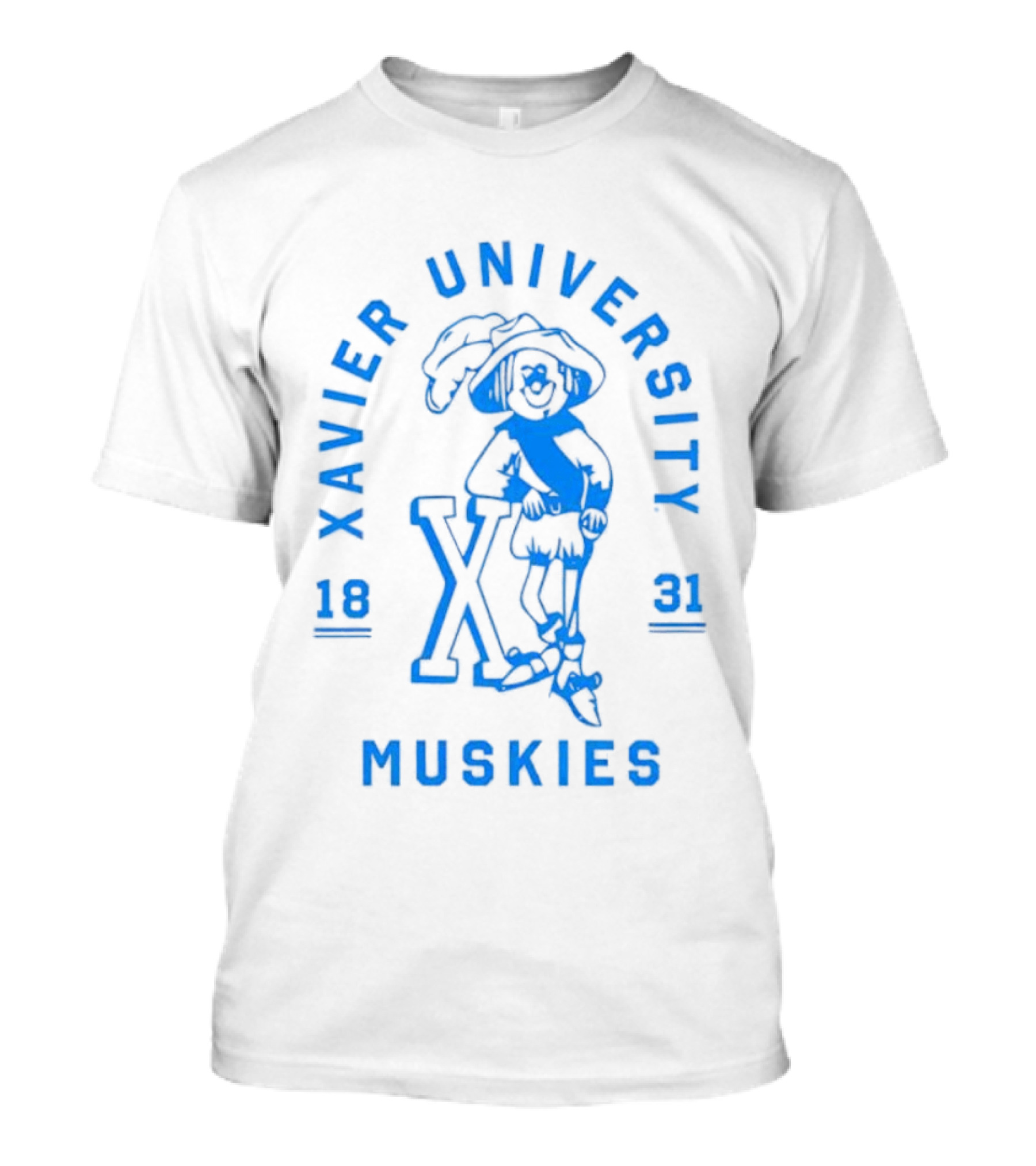 Xavier University Muskies Blue Blob 1831 T-Shirt