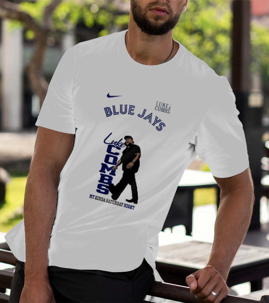 Luke Combs Blue Jays Nike My Kinda Saturday Night T-Shirt
