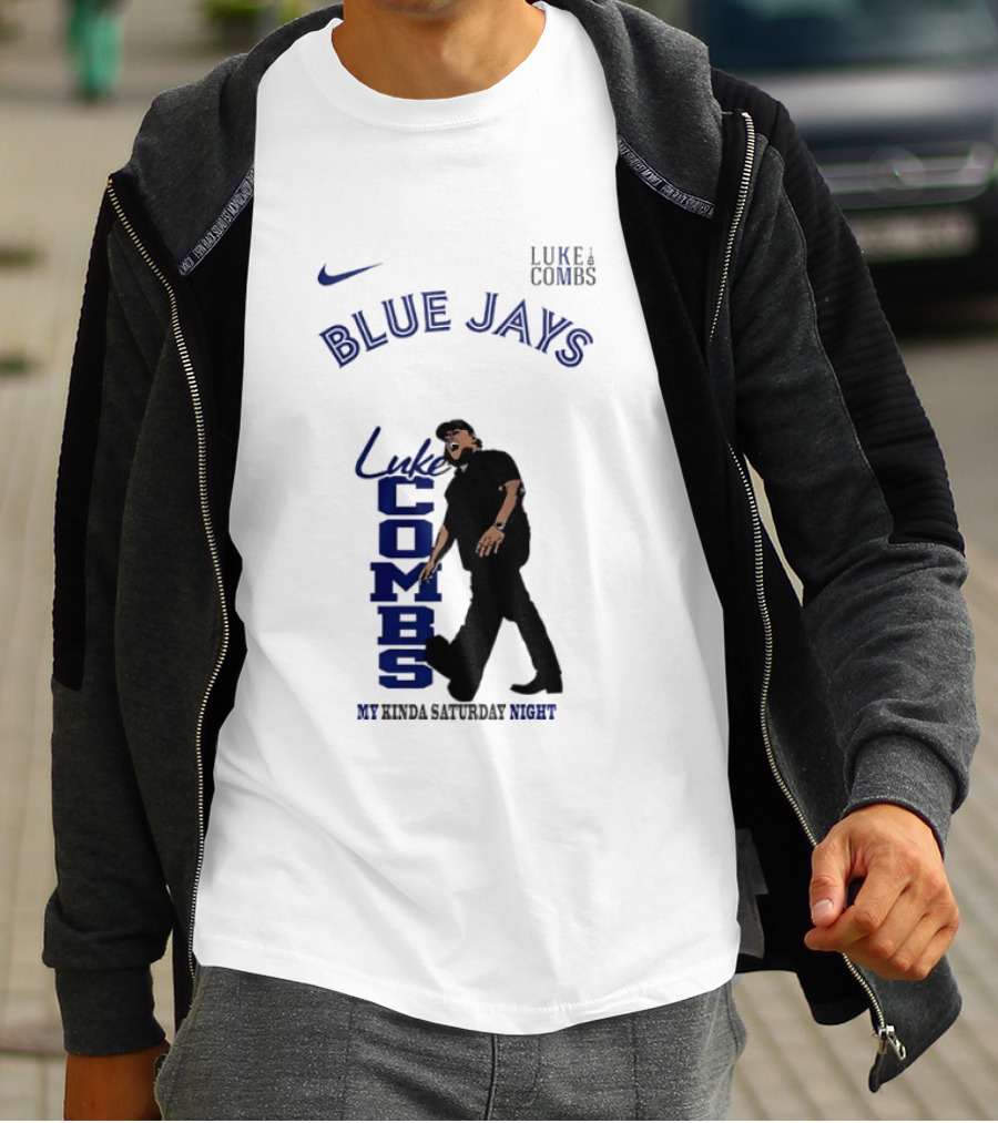 Luke Combs Blue Jays Nike My Kinda Saturday Night T-Shirt
