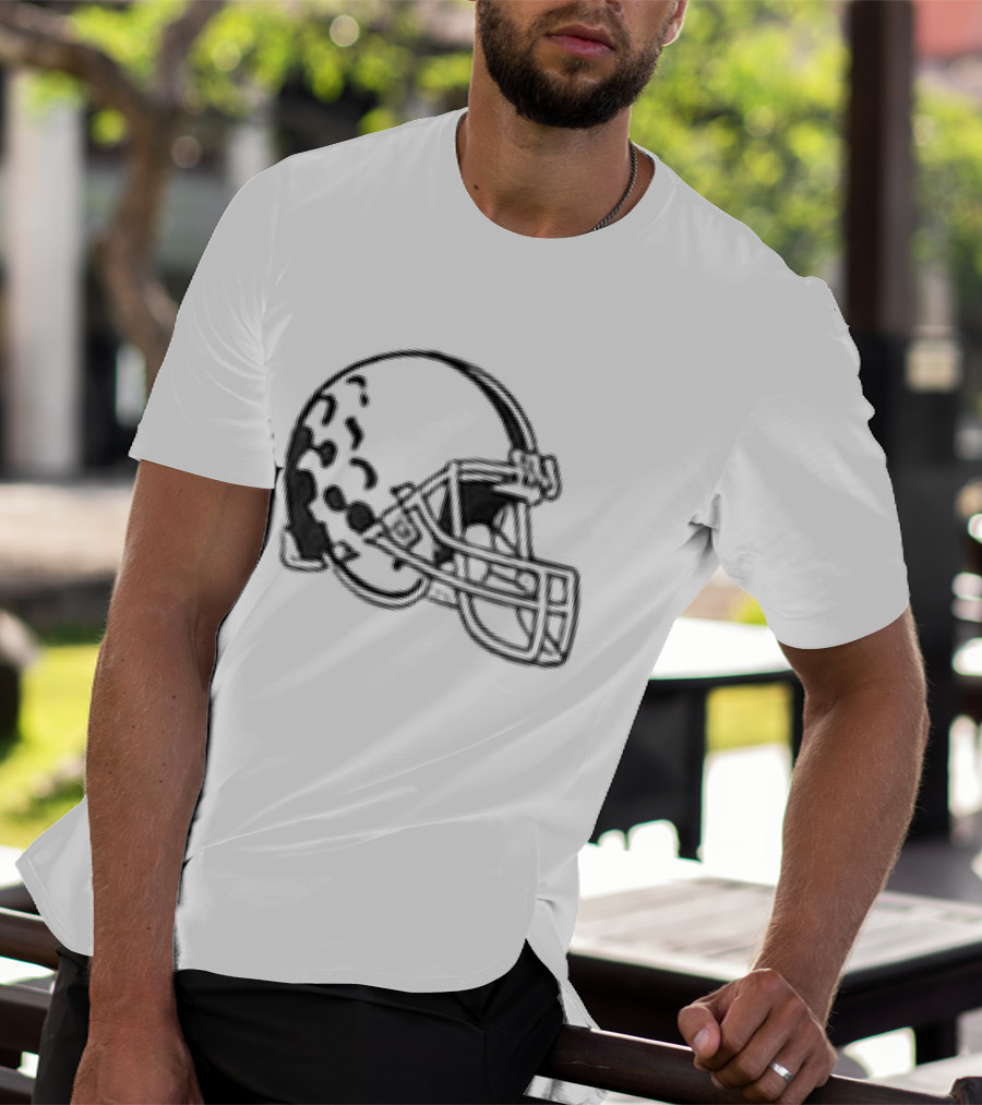 Todd Monken Browns Helmet Polo T-Shirt