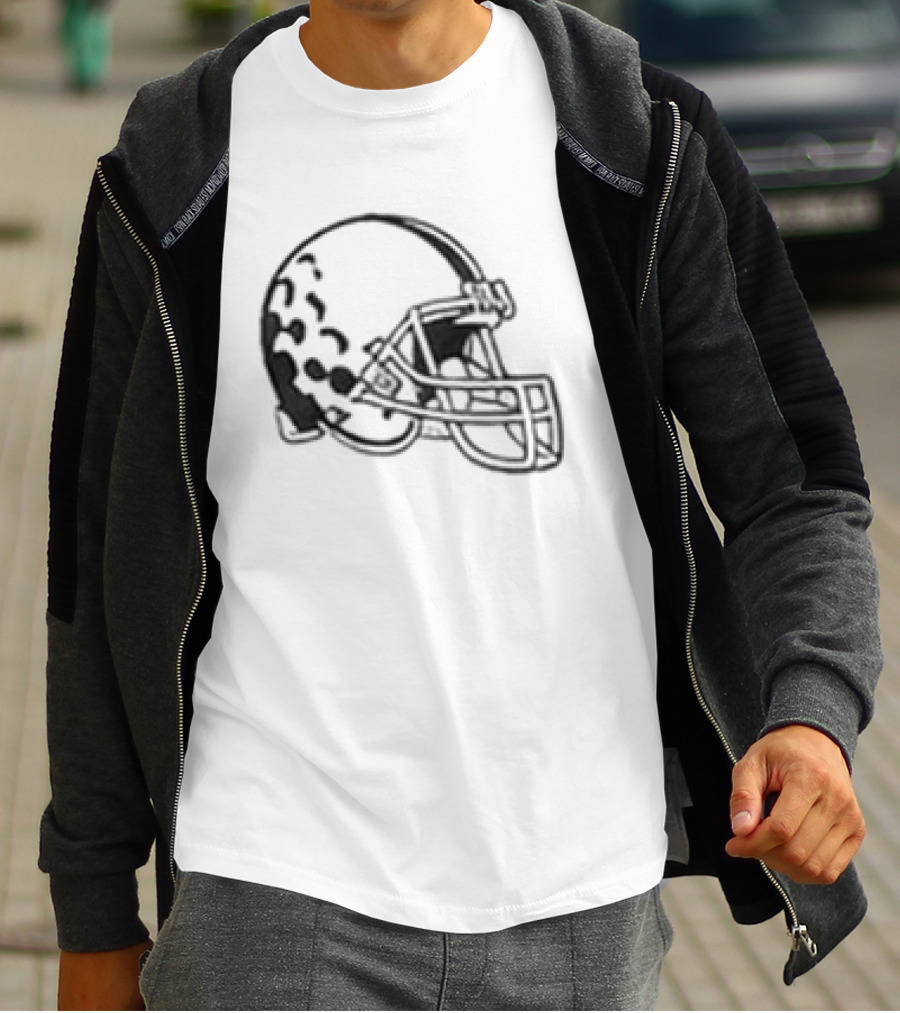 Todd Monken Browns Helmet Polo T-Shirt