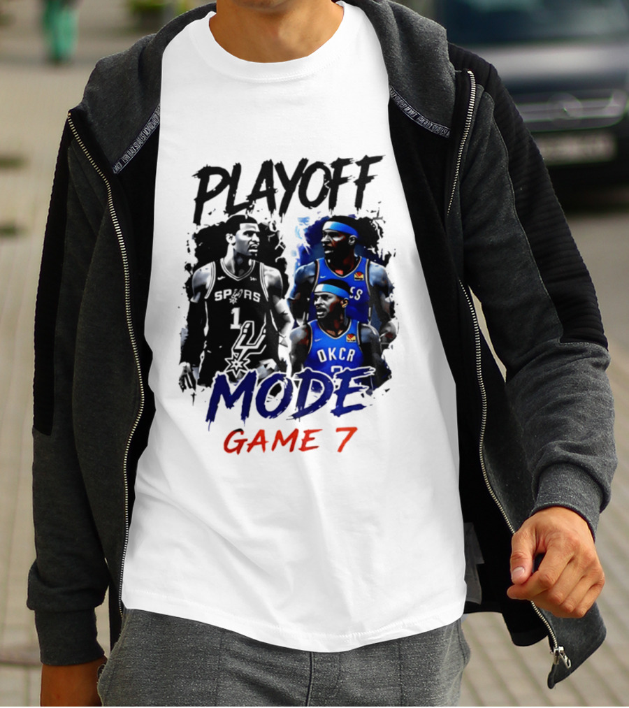 Playoff Mode Game 7 Victor Wembanyama San Antonio Spurs Vs Shai Gilgeous Alexander Oklahoma City Thunder T-Shirt