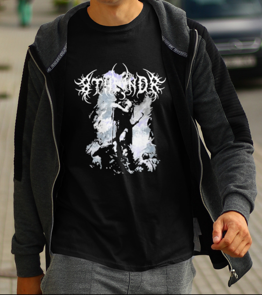 8Thwndr Hellfire Gothic Aesthetic Demon Artistry Ethereal Demon Wings T-Shirt