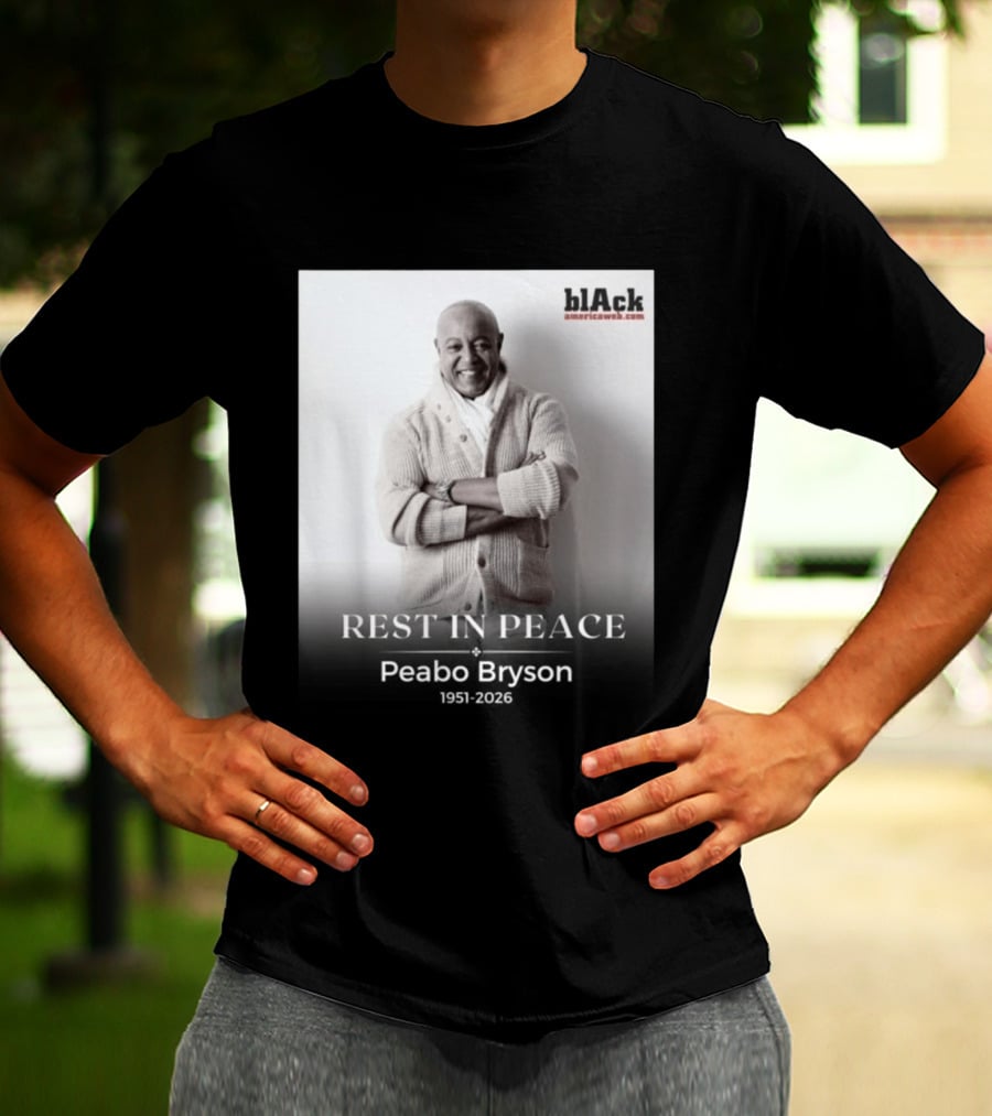 Rest In Peace Peabo Bryson 1951 2026 Black Americaweb T-Shirt