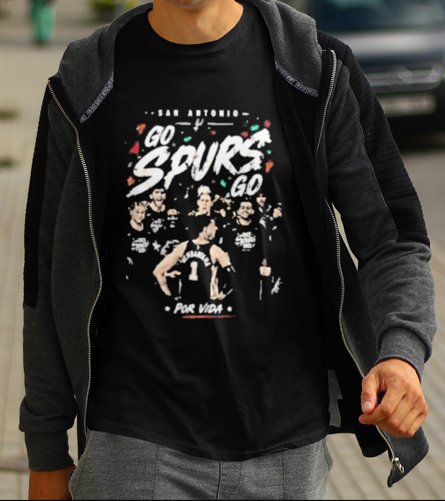 San Antonio Spurs Wembanyama Por Vida Spurs 60 Basketball Team T-Shirt