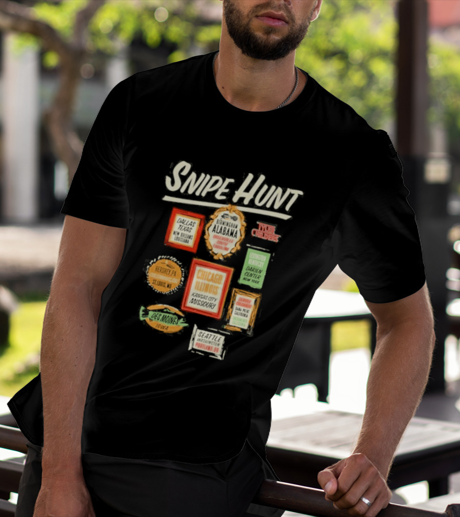 Snipe Hunt Tyler Childers Frames 2026 Tour Chicago Illinois Cincinnati Ohio Portland Maine T-Shirt