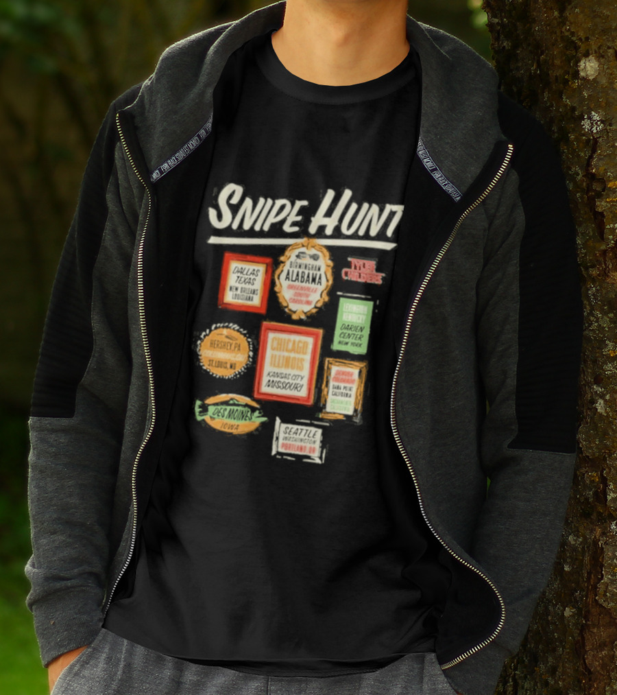 Snipe Hunt Tyler Childers Frames 2026 Tour Chicago Illinois Cincinnati Ohio Portland Maine T-Shirt