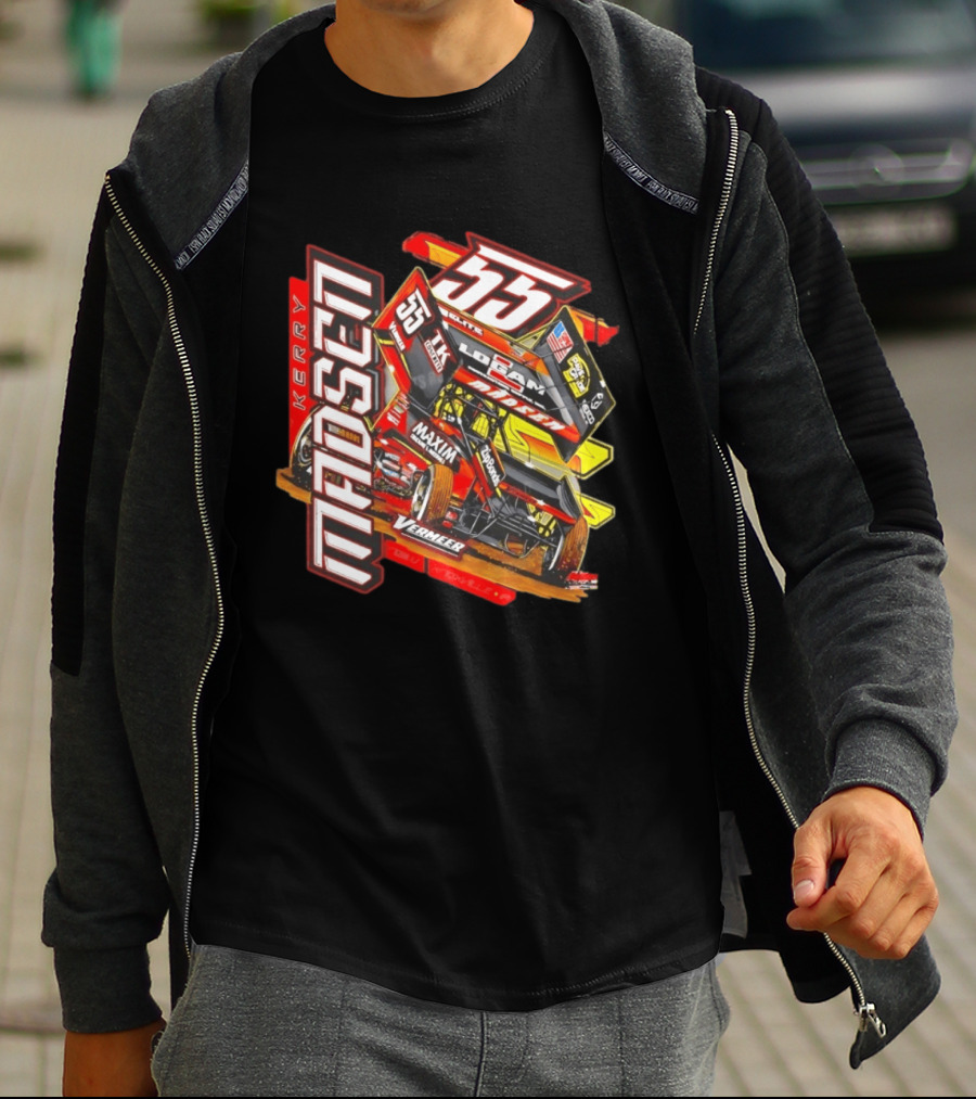 Kerry Madsen 55 Vermeer Logan Madsen Racing Sprint Car Maxim Too Much Grip T-Shirt