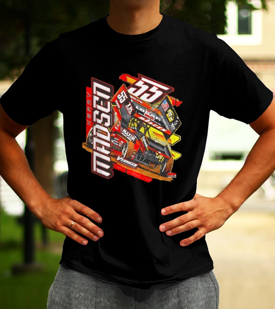 Kerry Madsen 55 Vermeer Logan Madsen Racing Sprint Car Maxim Too Much Grip T-Shirt