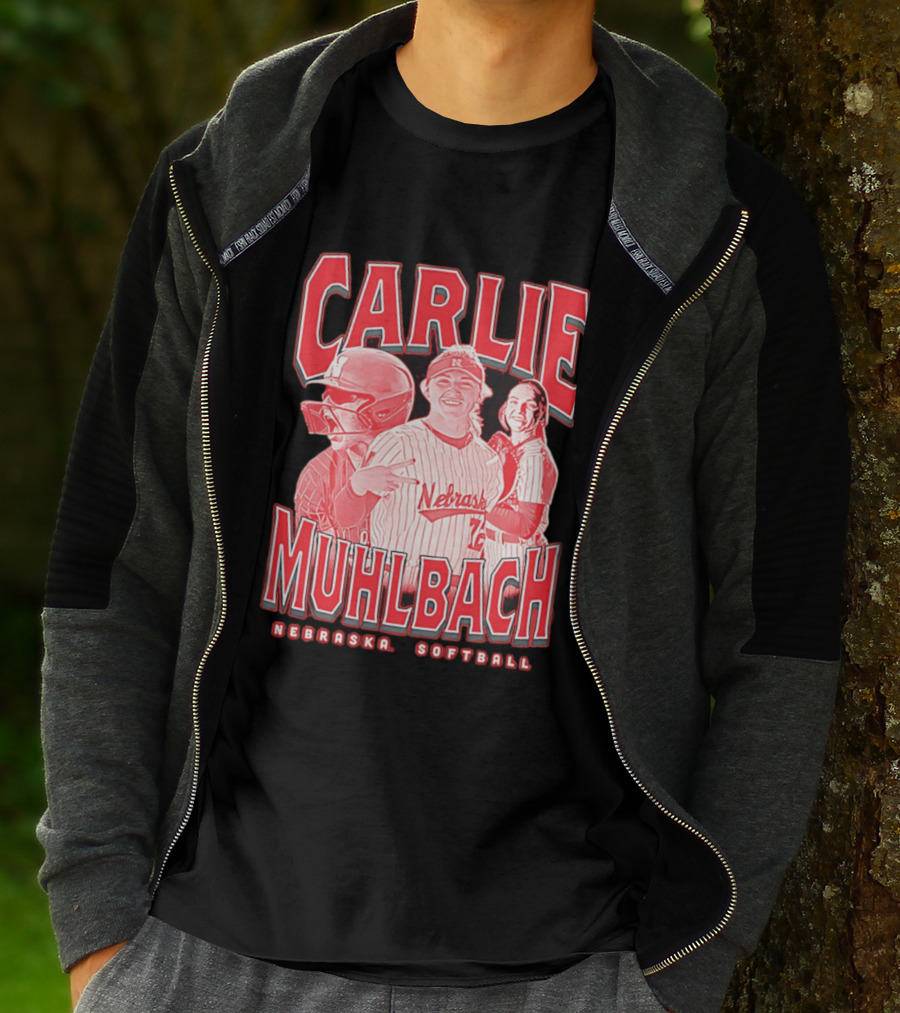 Carlie Muhlbach Nebraska Softball Vintage 90s T-Shirt