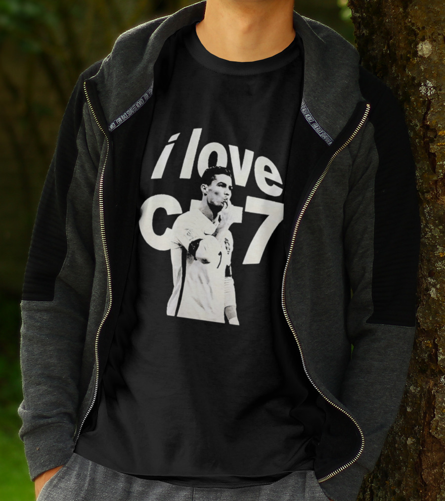 Cristiano Ronaldo I Love CR7 Image Al Nassr GOAT T-Shirt