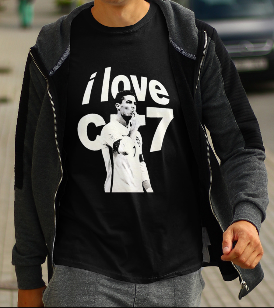 Cristiano Ronaldo I Love CR7 Image Al Nassr GOAT T-Shirt