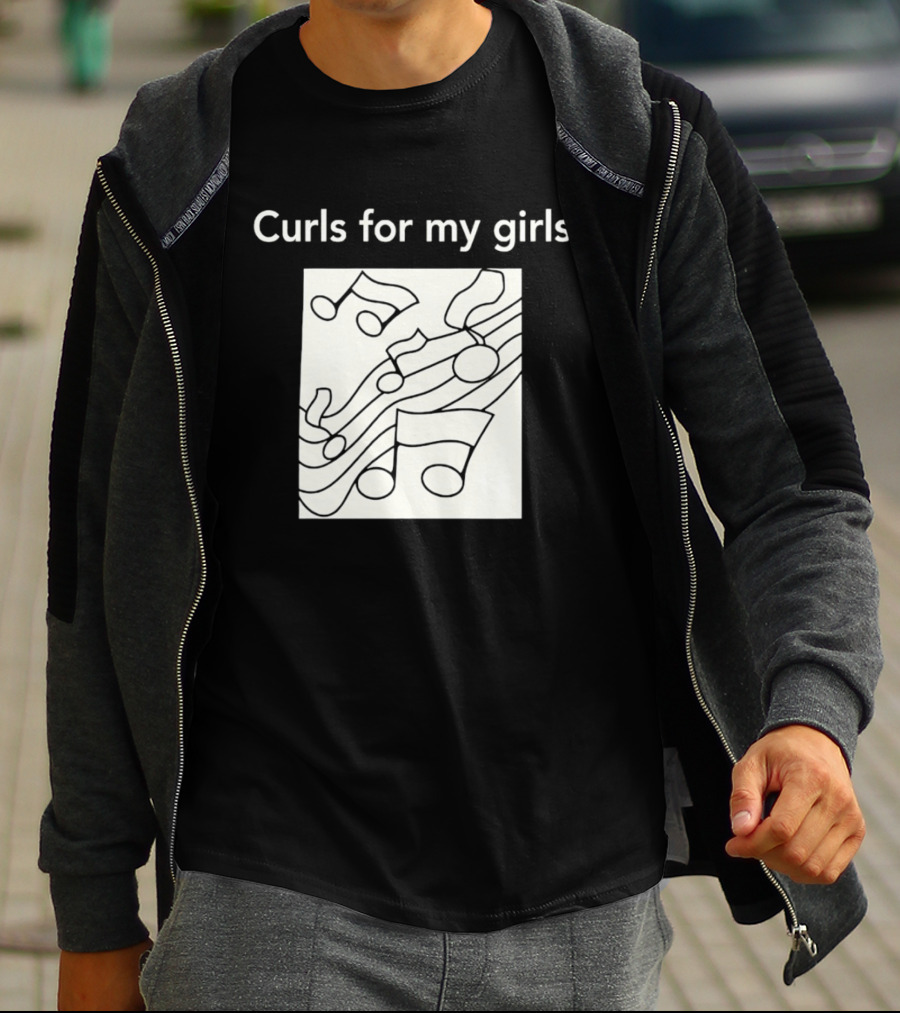 Curls For My Girls Music Notes T-Shirt