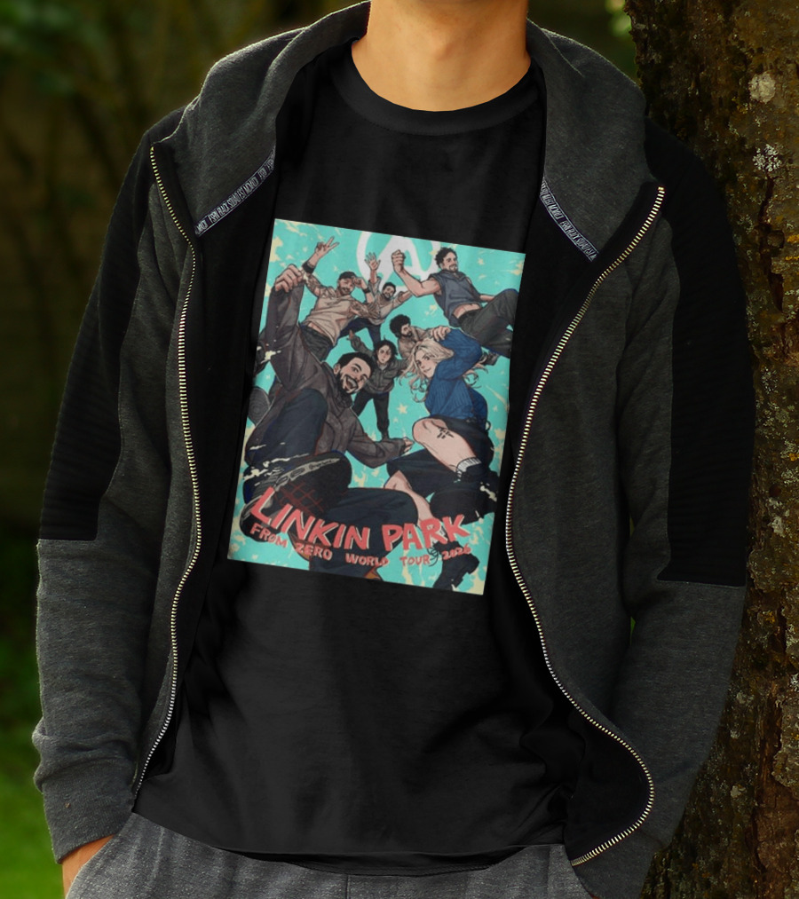 Linkin Park From Zero World Tour 2026 Munich Anime Style Concert T-Shirt