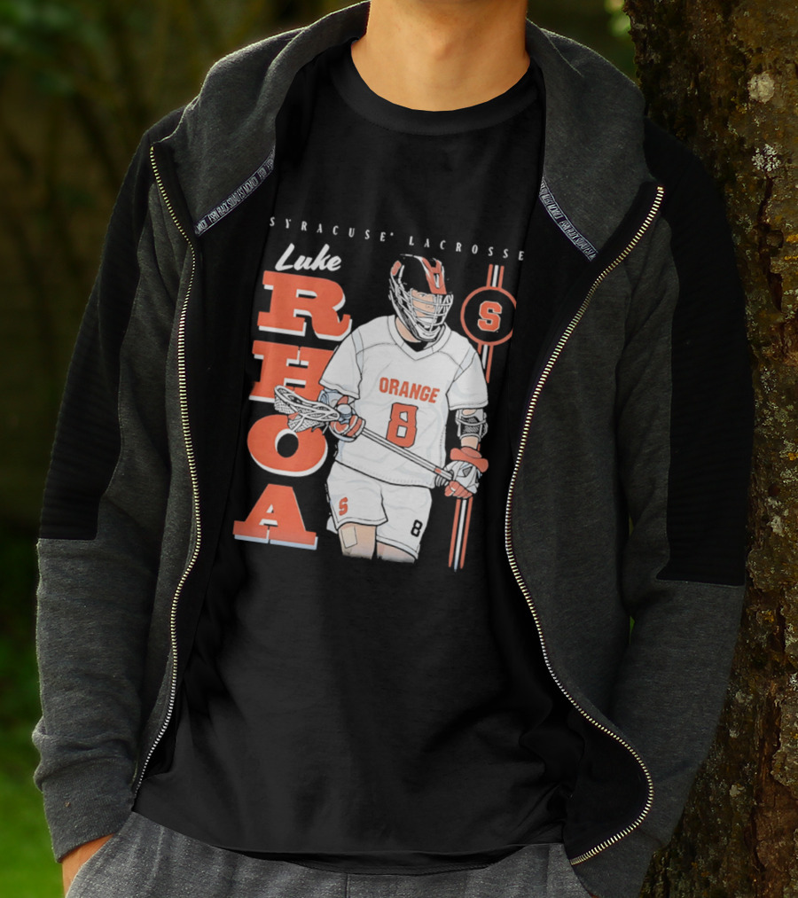 Luke Rhoa Syracuse Lacrosse Orange NCAA 8 T-Shirt