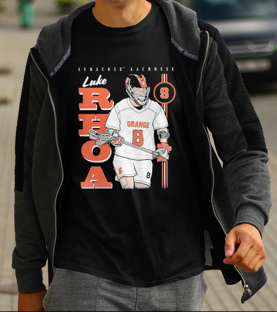 Luke Rhoa Syracuse Lacrosse Orange NCAA 8 T-Shirt