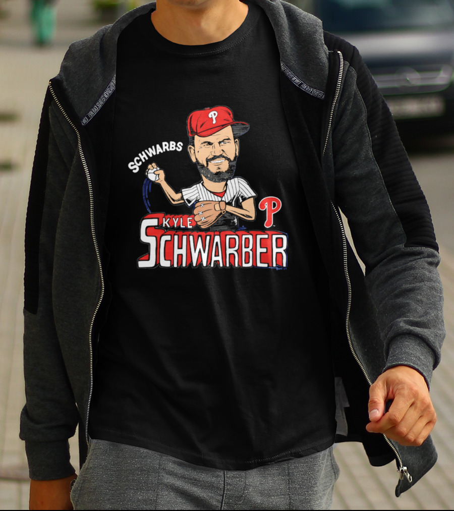 Philadelphia Phillies Kyle Schwarber Caricature Schwarbs Tri Blend T-Shirt