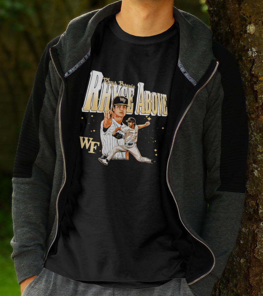 Rhys Bowie Wake Forest WF Baseball Rhys Above T-Shirt