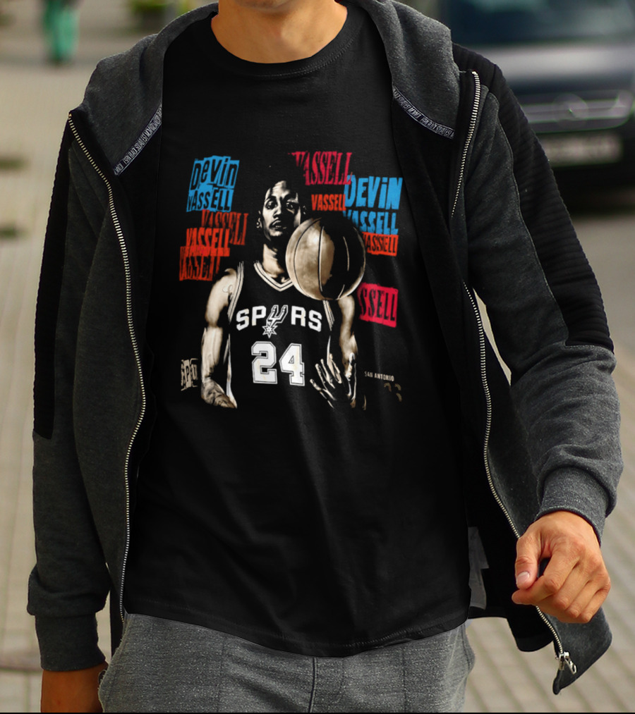 San Antonio Spurs Devin Vassell Number 24 Basketball Player T-Shirt